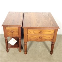 Peters Revington Furniture Oak End Tables