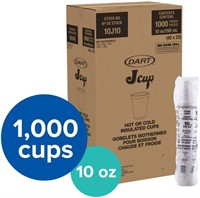 Styrofoam Insulated Foam Cups, 10 oz, 1000ct