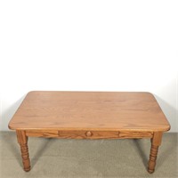 Medium Oak Single Drawer Coffee Table