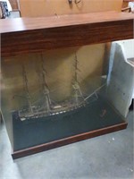 USS Constitution Ship  light up cabinet 35x39