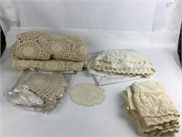 Large Lot of Tablecloths & Doilies