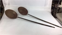 Pair of Long Handled Cast Iron Skillets