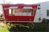 Replica Circus Wagon on Steel Wheel Wagon