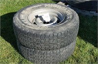 Pair of 255-75R15 Tires and Rims