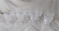 8 Signed Waterford crystal 5.25" water goblet