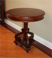 Empire style round parlor table 28 X  29"H