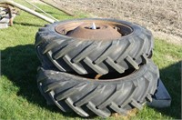 Pair of 10-28 Goodyear Tires and Rims