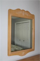 31 X 42" Solid maple framed mirror by Nadeau from