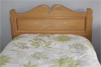 Single headboard and frame solid maple by Nadeau,