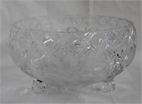 Footed crystal bowl 7.5 X 4.5"