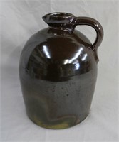 Glazed pottery jug 11.5"H