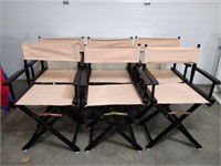 6 folding director chairs