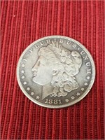 1881 liberty silver dollar s mint