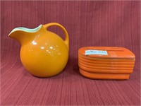 Hall’s ware pitcher and refrigerator box made for
