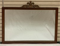 Mirror in Mahogany frame with beading and wheat