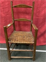 CCU Primitive hand crafted chair with split