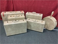 6 piece set of Samsonite luggage.