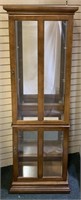 Curio Cabinet with glass shelves 72” x 21” x 11”