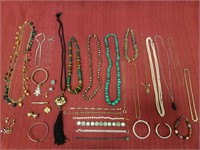 2 Bags Costume Jewelry, necklace and more