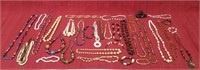 Costume Jewelry, large bag of beads and necklaces