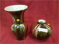 2 Decorator Art Pottery Vase, 12",  7.5"