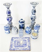 blue and white porcelain to include pair