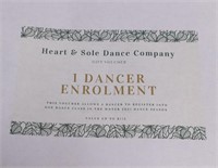 $115 dancer enrolment certificate
