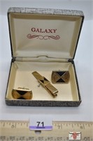 Cuff Links and Tie Clip Set