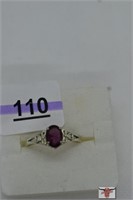 Sterling Silver Amethyst Ring Size 9