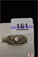Sterling Silver  and Marcasite Ring size 7.5