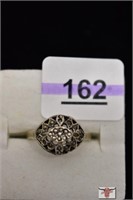 Sterling Silver and Marcasite Ring Size 7.5