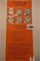 Canadian Five Cent Collection
