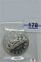 1972 Canadian Silver Dollar in Case