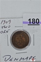 1909 Denmark Two Ore