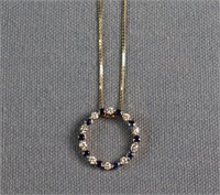 14K Yellow Gold Diamond Necklace