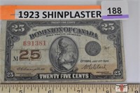 1923 Shinplaster Twenty-Five Cents
