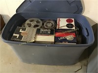 Tote w/ reel to reel tapes