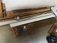 Lumber, plywood pieces & door screen