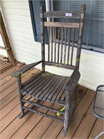 Large wood rocking chair