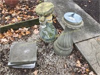 Concrete path stones & yard decorations