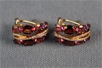 Pair 14K Rose Gold Pierced Earrings