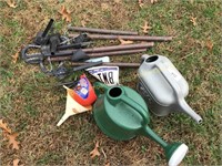 Watering cans & wind chimes