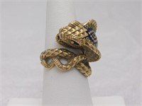 Exotic Vintage Cobra Ring- Marked K18