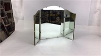 Vintage Tri-Fold Tabletop Mirror