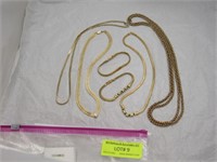 6 Assorted Gold-Tone Necklaces/Bracelets