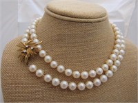 Cultured Pearl Necklace with Adjustable Clasp