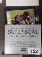 SUPER BOWL THEME ART COLLECTIBLE CARDS