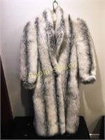 Silver Fox Faux Fur Coat
