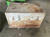 Metal trunk 22.5”H x 36”W x 21.5”D