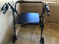 Go-lite wheeled walker & wood chair